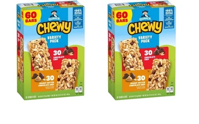 Barras de Granola Masticables Quaker Paquete Variedad 120 Ct - Sabores Surtidos Snacks. Pack de 2 Foto 1 de 4