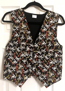 HALLOWEEN GHOSTS & BOO'S UNISEX GR. M ANZUG WESTE SCHWARZ BUNT WESTE NEU - Bild 1 von 10