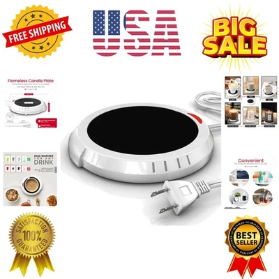 Elegante calentador de velas blanco para fragancia duradera - Perfecto para el hogar y la oficina Foto 1 de 4