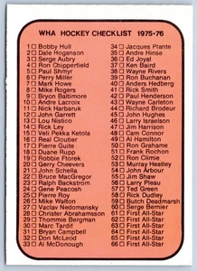 CHECKLISTENKARTE UNMARKIERT 1975-76 O-PEE-CHEE WHA 75-76 #131 NEUWERTIG + 96180 - Bild 1 von 2