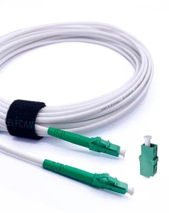 ® - 20m Câble à Fibre Optique LC/APC à LC/APC Simplex Monomode 30mm Blanc La ... - Photo 1/7