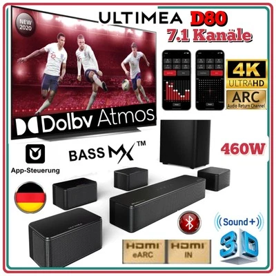 Ultimea Poseidon D80 Soundbar-Subwoofer-7.1 Kanal-Lautsprecher-Kit, Dolby Atmos - Bild 1 von 4