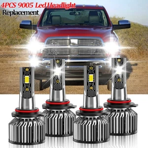 4x 9005 LED Headlight Bulbs For Ram 1500 Classic 2019-2022 High Low Beam 6500K - Picture 1 of 11