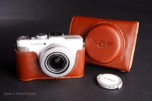 Handmade Genuine real Leather Full Camera Case bag Cover for Panasonic LX7 LX-7 - Picture 1 of 9