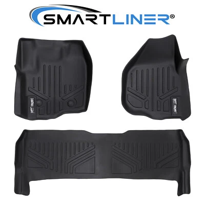 SMARTLINER Custom Fit Floor Mats 2 Row 2012-2016 F-250 F-350 Super Duty Crew Cab - Image 1 of 4