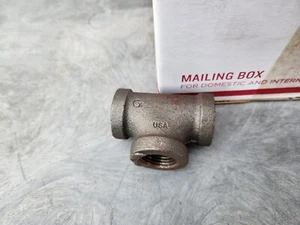 Reducing Tee 1/2" Female NPT Threaded Galvanized Malleable Iron Pipe Fittings - Picture 1 of 6