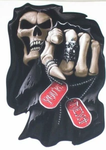 YOUR NEXT Grim Reaper Skull Decal Sticker Window Decals Graphics Stickers - Picture 1 of 1
