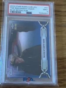 2019 TOPPS STAR WARS CHROME THE RISE OF DARTH VADER BLUE REFRACTOR 96/99 PSA 9  - Picture 1 of 2