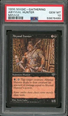 1996 Magic the Gathering MTG Mirage Abyssal Hunter PSA 10 Pop 2 Rare - Image 1 of 2