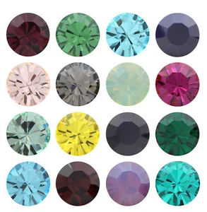 Genuine PRECIOSA 431 11 615 Chaton MAXIMA Round Stones Crystals Plain Colors - Picture 1 of 17