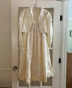 Vintage 70er Jahre Laura Ashley Brautkleid Gr. 12 US, off white, ivory - Bild 1 von 19