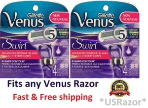 8 Gillette Venus Swirl Razor Blades FlexiBall Refill Cartridge Ft Embrace shaver - Picture 1 of 2