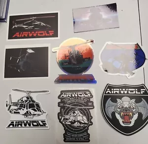 AIRWOLF HELICOPTER  🚁 STICKERS VARIETY PACK EIGHT 8 LOT *WORLDWIDE 🌐SHIPPING* - Picture 1 of 16