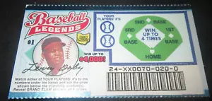 1999 Ohio RARE Sample Lottery Ticket of Larry Doby of the Cleveland Indians - Picture 1 of 2