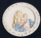 Norcrest Plate Mother Mary & Baby Jesus 7" Across Made In Japan