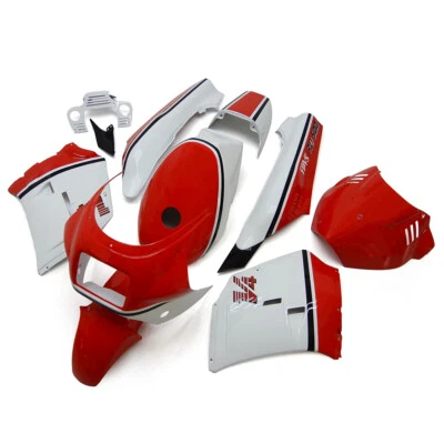 Kit de carenado de inyección rojo blanco apto para carrocería de plástico ABS Yamaha RZV500 1985 Foto 1 de 4