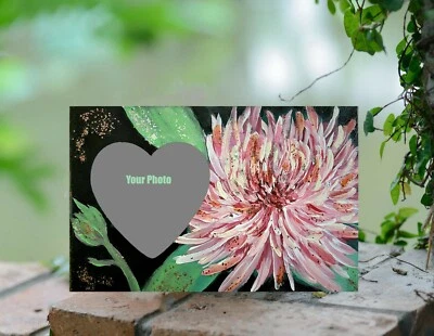 Photo Frame, Hand Painted Wood Frame, Heart Frame, Mother's  Gift, Birthday Gift - Image 1 of 4