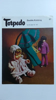TORPEDO 81 DOLL'S CLOTHES  (to fit 12" - 16" inch ) KNITTING PATTERN ♡ - Image 1 of 3