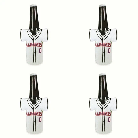 MLB Neoprene Bottle Jersey Cooler Texas Rangers Set of 4 Cover