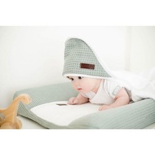 Accappatoio Triangolo Neonato Bagno Duo Bamboom Soft Stone Olive Green