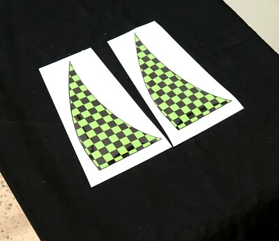 Checkered Starburst Graphics Decals RC Plane Airplane - Image 1 of 2