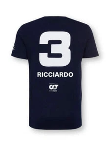 Scuderia Alpha Tauri Daniel Ricciardo #3 Driver Tee Shirt Navy - Picture 1 of 7