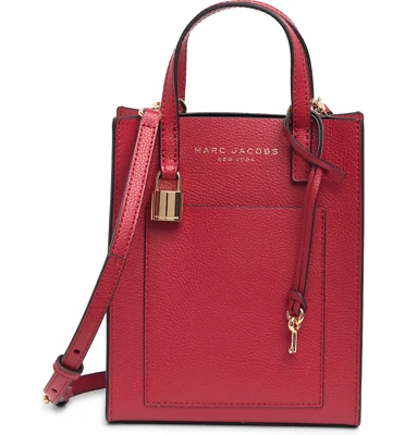 Bolso Bandolera Marc Jacobs Micro Tote Cuero ~NUEVO CON ETIQUETAS~ ROJO INTELIGENTE Foto 1 de 4