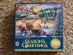 Master Pieces 1000 Piece Puzzle "An Evening Skate" w/ Poster - Picture 1 of 2