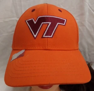 Virginia Tech Hokies Adjustable Baseball Cap | Orange Embroidered VT Logo Hat - Picture 1 of 5