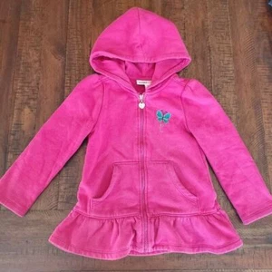 Kinder Headquarters rosa Kapuzenjacke Mantel mit Herzreißverschluss 3T - Bild 1 von 7