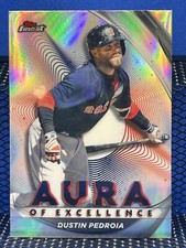 2022 Topps Finest DUSTIN PEDROIA Aura Of Excellence Refractor Boston Red Sox