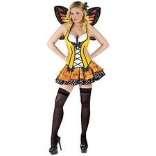 Fun World Womens Sexy Butterfly Yellow Black Adult Costume Size 2-4 Extra Small