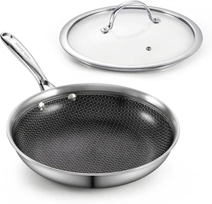 Hybrid Nonstick Frying Pan, 8-Inch Skillet, Multi-Ply Clad Stainless Steel Fry P - Picture 1 of 7