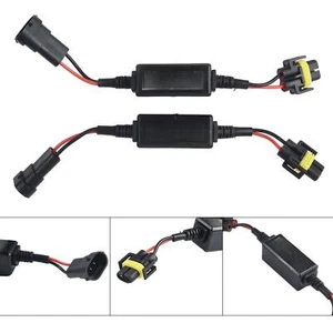 2 Pcs H8/H9/H11 Canbus Wiring Decoder Adapter Connecter Durable Component - Picture 1 of 12