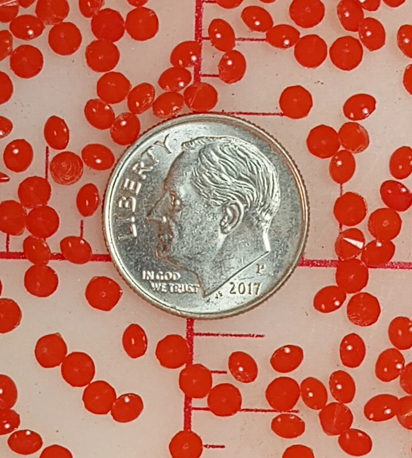 1.000 cabujones vintage de vidrio francés con punta pequeña rojo coral SS10 3 mm Francia Foto 1 de 4