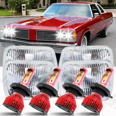 4PCS For Oldsmobile Delta 88 1976-1986 4x6" LED Headlights Hi-Lo Beam Foto 1 de 4