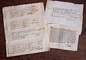 SAVOIE annecy 1696-1793 LOT DE 6 DOCUMENTS MILITAIRE - Picture 1 of 4