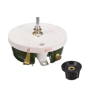 Wirewound Ceramic Potentiometer Variable Rheostat Resistor 100W 1K Ohm With Knob - Picture 1 of 2