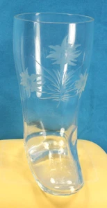 Glass Boot - Etched Flowers - "Edith" - Shoes of Glass Collection - Picture 1 of 11