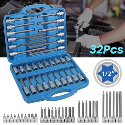 Imbusschlüssel Satz Nuss 32-Tlg Imbusnussen Satz 1/2 Zoll für InbusSchrauben DHL - Bild 1 von 4