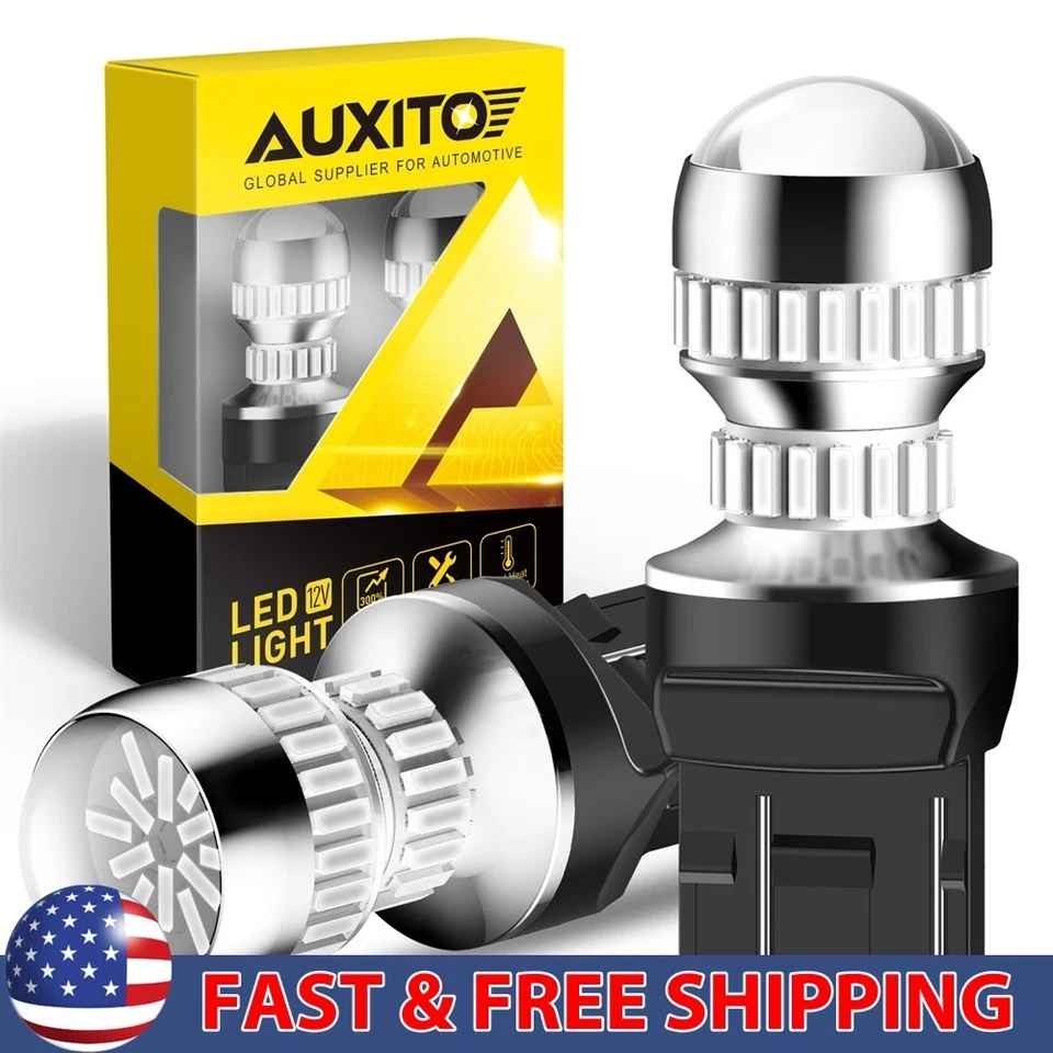 AUXITO 7443 7444 LED Luz Intermitente Trasera Rojo Puro Súper Brillante Foto 1 de 4