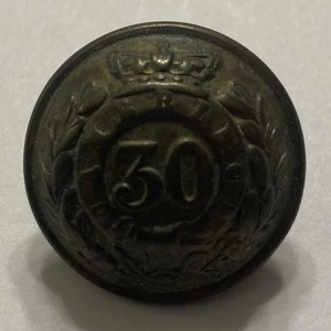 c.1840 UNITED KINGDOM 30th CAMBRIDGESHIRE REGIMENT OF FOOT BRASS BUTTON 25mm - Bild 1 von 3