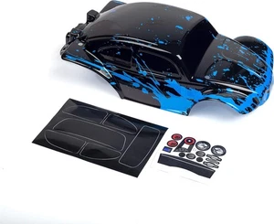 Custom Muddy Blue & Black Body for 1/10 Slash 4x4 VXL RC - Easy Installation - Bild 1 von 4
