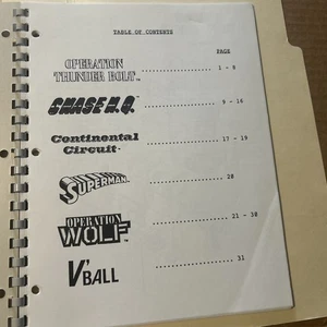 TAITO Parts Superman Operation Thunderbolt Chase Hq arcade Videojuego manual - Imagen 1 de 6