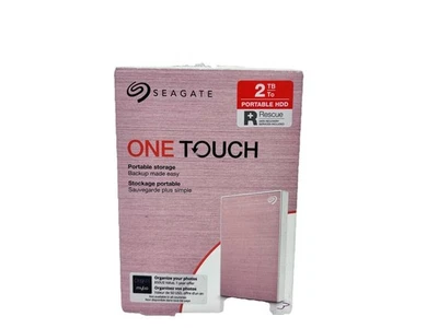 Seagate One Touch 2TB, External, 5400 RPM, 2.5 inch Hard Drive SRD0VN2 Pink New - Image 1 of 4