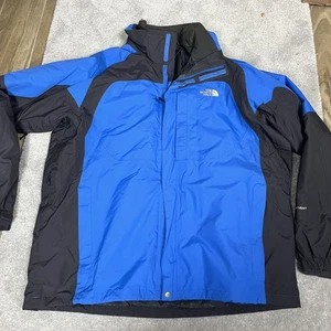 The North Face Jacket Mens XL Blue Black HyVent Waterproof Rain Shell Pit Zips - Picture 1 of 9