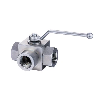 Taixin High Pressure 3 Way Ball Valve 1/2 inch NPT Female Hydraulic Ball Valv... - Image 1 of 4