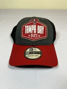 Tampa Bay Buccaneers New Era 39Thirty Mesh Back Fitted Hat Cap Size M/L - Picture 1 of 6