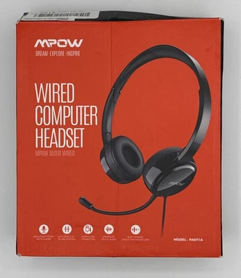 Auriculares de computadora con cable USB MPOW - Reducción de ruido, USB PA071A totalmente nuevos caja abierta Foto 1 de 4