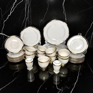 9 ~Lenox Presidential HANCOCK 5 Pc Place Settings Salt Pepper PRISTINE CONDITION - Picture 1 of 24